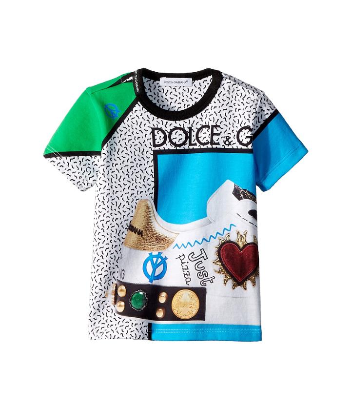 Dolce & Gabbana Kids Scarpe Print T-shirt (infant) (turquoise) Boy's T Shirt