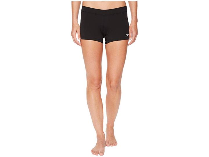 Speedo Solid Shorts (speedo Black) Women's Swimwear