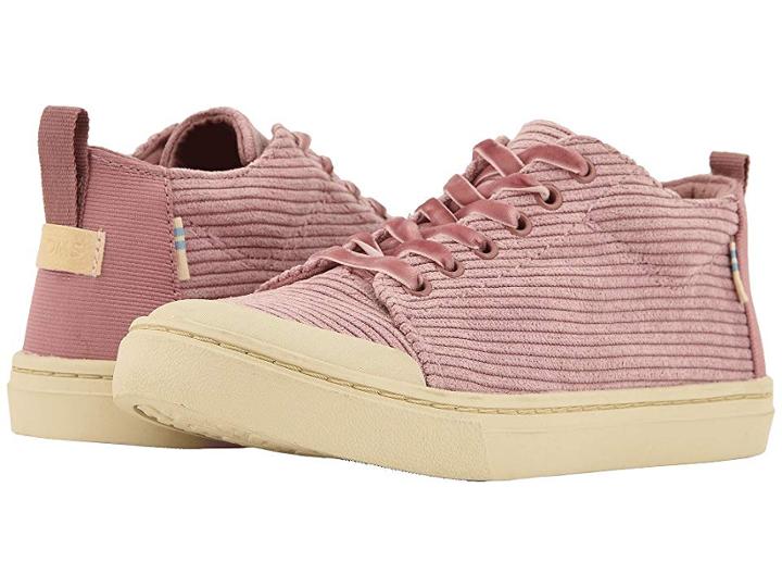 Toms Kids Lenny Mid (little Kid/big Kid) (light Mauve Corduroy) Girl's Shoes