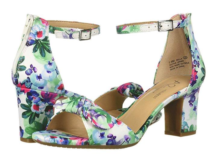 A2 By Aerosoles Bella (white Floral Satin) Women's Sandals