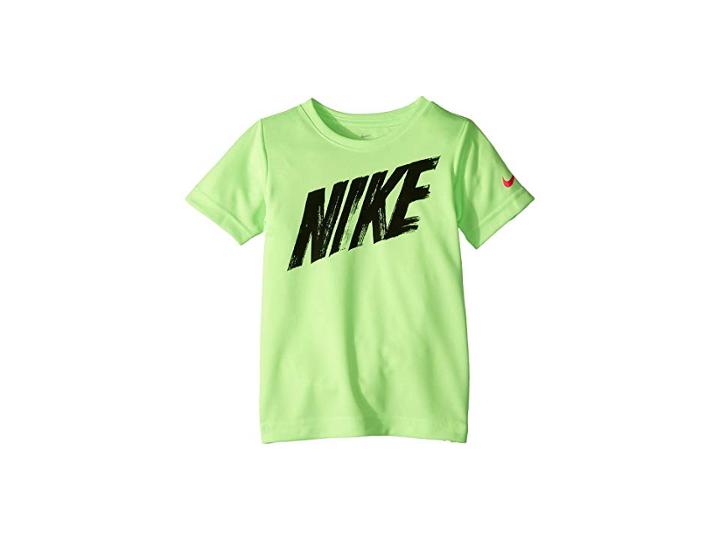 Nike Kids Dri-fittm Short Sleeve Top (little Kids) (lime Blast) Boy's T Shirt