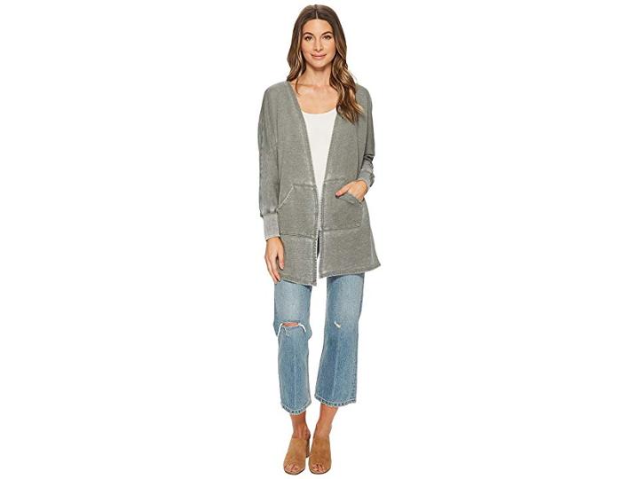 Allen Allen Open Cardigan (cilantro) Women's Sweater