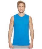 Asics Run Muscle Tank Top (victoria Blue) Men's Sleeveless