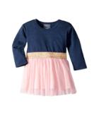 Toobydoo Tulle Party Dress (infant) (navy/pink) Girl's Dress