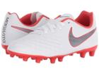 Nike Kids Jr. Magista Obra 2 Club Fg Soccer (toddler/little Kid/big Kid) (white/metallic Cool Grey/light Crimson) Kids Shoes