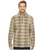 True Grit Melange Blanket Plaid 1/4 Zip Pullover (brown) Men's Clothing