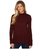 Nydj A-line Funnel Neck Sweater (deep Currant) Women's Sweater