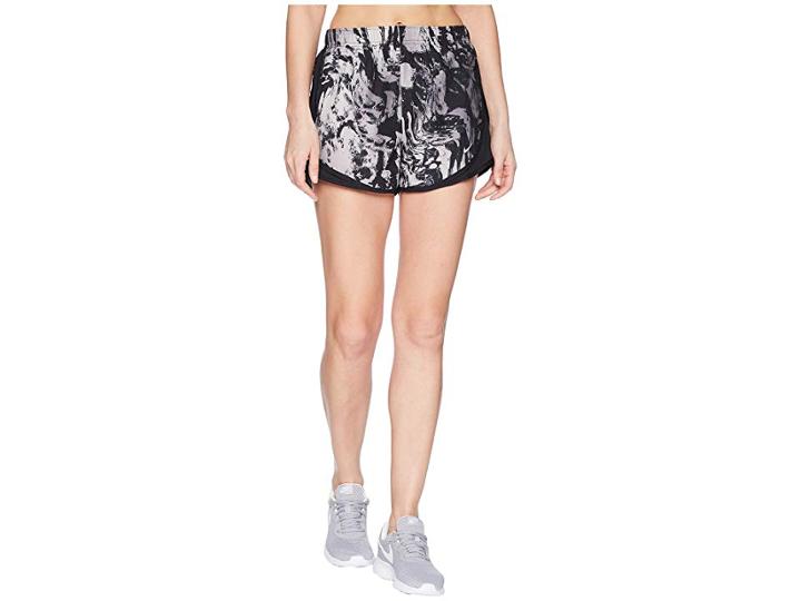 Nike Dry Tempo Print Shorts (black/black/black/wolf Grey) Women's Shorts