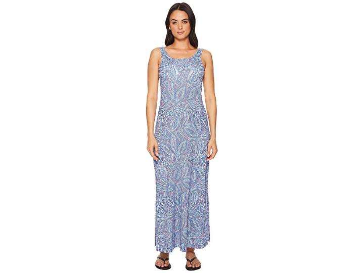 Columbia Freezertm Maxi Dress (night Tide Mosaic Print) Women's Dress