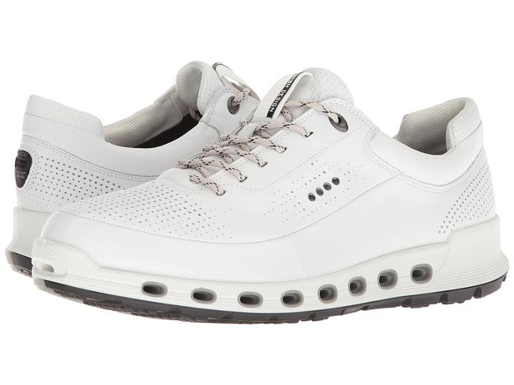 Ecco Sport Cool 2.0 Leather Gtx (white) Men's Lace Up Casual Shoes