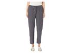 Eileen Fisher Herringbone Polyester Stretch Drawstring Slouchy Pants (charcoal) Women's Casual Pants