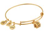 Alex And Ani Gift Box Charm Bangle (rafaelian Gold Finish) Bracelet