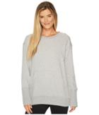 Reebok Oversized Long Sleeve Tunic (medium Grey Heather) Women's Long Sleeve Pullover