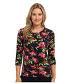 Mod-o-doc Printed Scoopneck Pullover (skyline) Women's Long Sleeve Pullover
