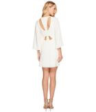 Halston Heritage Bell Sleeve Shift Dress W/ Cut Outs (chalk) Women's Dress