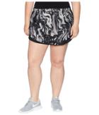 Nike Dry Tempo Print Short (size 1x-3x) (black/black/black/wolf Grey) Women's Shorts
