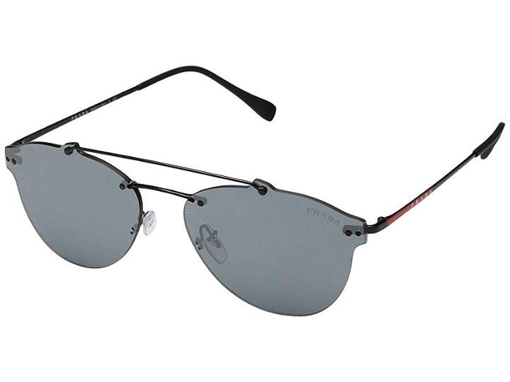 Prada Linea Rossa 0ps 55ts (black/grey Mirror/black) Fashion Sunglasses