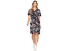 Donna Morgan Floral Jersey Wrap Dress With Flutter Sleeve (dark Plum/lilac Multi) Women's Dress