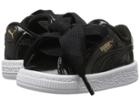 Puma Kids Basket Heart Glam (toddler) (puma Black/puma Black) Girls Shoes