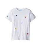 Lanvin Kids Tossed Letters T-shirt (big Kids) (white) Boy's T Shirt