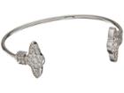 Vivienne Westwood Anatoly Orb Open Bangle (white Cubic Zirconia) Bracelet
