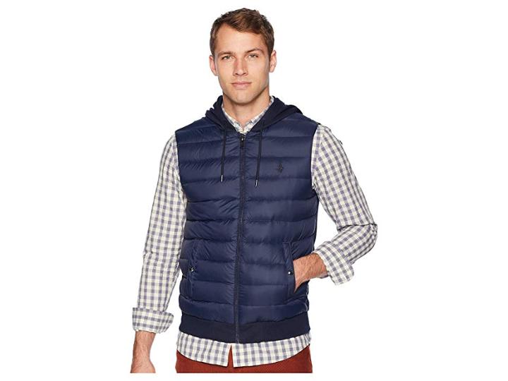 Polo Ralph Lauren Double Knit Tech Nylon Vest (aviator Navy) Men's Vest