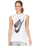 Nike Sportswear Essential Seasonal Tank Top (white/black) Women's Sleeveless