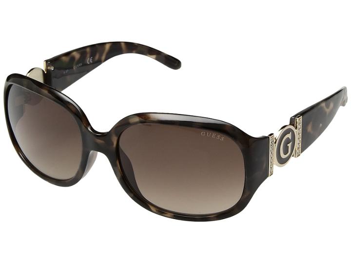 Guess Gu7005f (colored Havana/gradient Brown Lens) Fashion Sunglasses