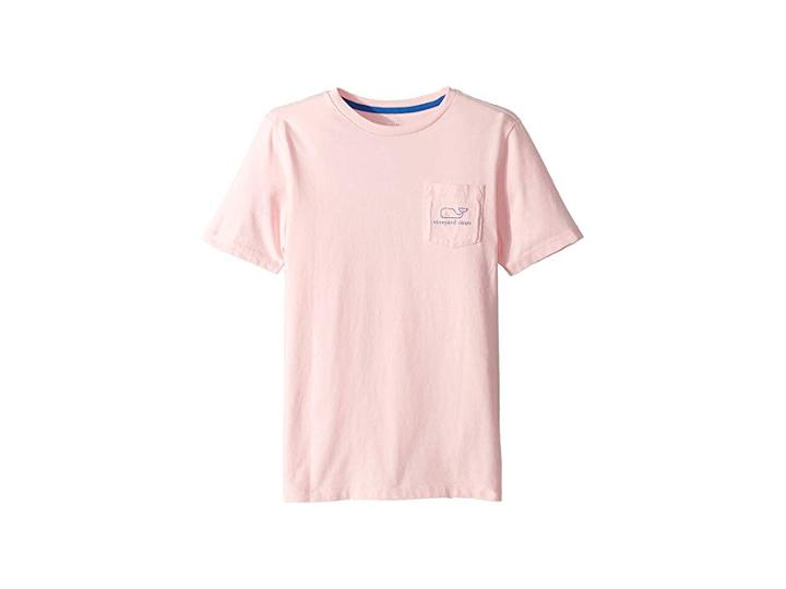 Vineyard Vines Kids Short Sleeve Vintage Whale Pocket T-shirt (toddler/little Kids/big Kids) (flamingo) Boy's T Shirt