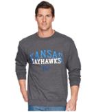 Champion College Kansas Jayhawks Eco(r) Powerblend(r) Crew (granite Heather) Men's Short Sleeve Pullover