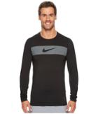 Nike Pro Warm Long Sleeve Training Top (black/cool Grey/white) Men's Long Sleeve Pullover