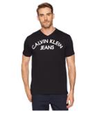 Calvin Klein Jeans Curved Outline Logo Tee (black) Men's T Shirt