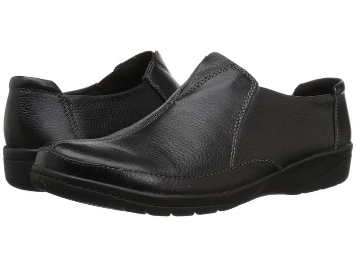 Clarks Cheyn Bow (black Leather) Women's Shoes