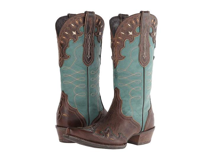 Ariat Zealous (barnwood/teal Green) Cowboy Boots
