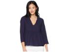 Tavik Kenny Long Sleeve Shirt (evening Blue) Women's Long Sleeve Pullover