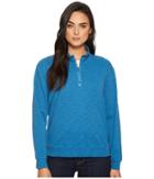 Mod-o-doc Heather Slub Rib 1/2 Zip Funnel Pullover (yacht) Women's Sweatshirt