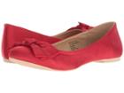 Janie And Jack Bow Satin Flat (toddler/little Kid/big Kid) (red) Girls Shoes