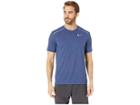 Nike Breath Rise 365 Short Sleeve (blue Void/heather/reflective Silver) Men's Clothing