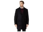 Calvin Klein Solid Wool Overcoat (black) Men's Coat