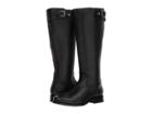 Frye Jayden Buckle Back Zip Wide Calf (black Tumbled Soft Full Grain) Women's Zip Boots