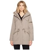 Vince Camuto Lightweight Parka With Drawstring Waist And Hem (clay) Women's Coat