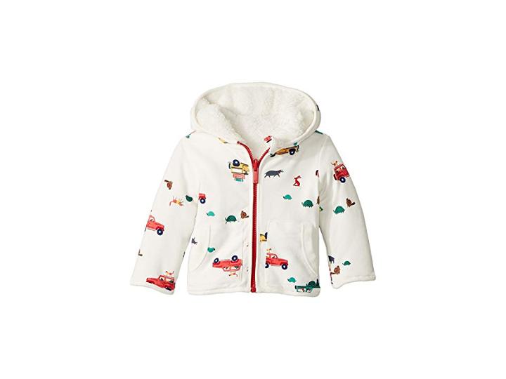 Joules Kids Reversible Printed Zip-up Fleece (infant) (cream Scout And About) Boy's Fleece
