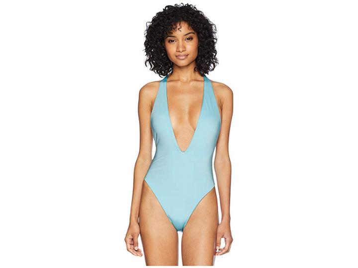 The Bikini Lab Solid Racerback One-piece (blue) Women's Swimsuits One Piece