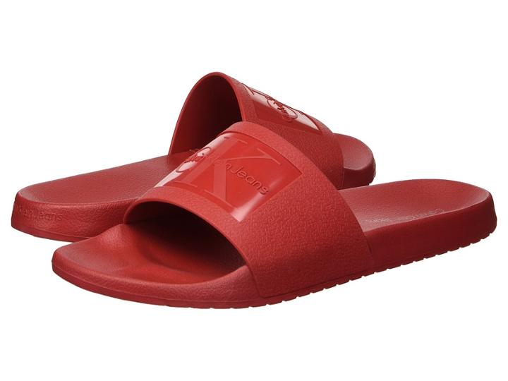 Calvin Klein Jeans Vincenzo Jelly (dark Red) Men's Slide Shoes