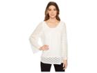 Nally & Millie Lace Top Set With Tank Layer (cream) Women's Clothing