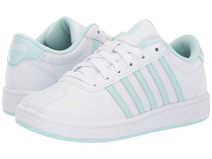 K-swiss Classic Pro (little Kid) (white/soothing Sea) Shoes