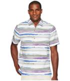 Tommy Bahama Hazy Horizons Islandzone Camp Shirt (grand Canal) Men's Clothing