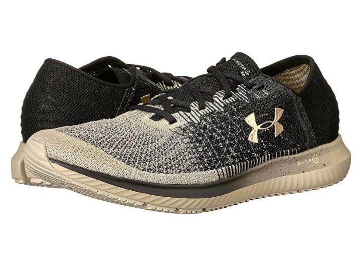 Under Armour Ua Threadborne Blur (black/city Khaki/metallic Faded Gold) Men's Running Shoes