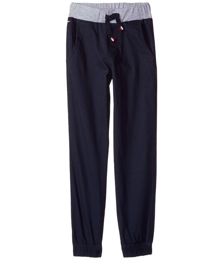 Tommy Hilfiger Kids Stretch Twill Pull-on Jogger (big Kids) (swim Navy) Boy's Casual Pants