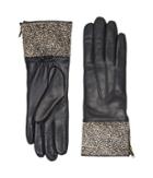 Ugg Animal Skin Smart Leather Gloves (black Micro Dot) Extreme Cold Weather Gloves
